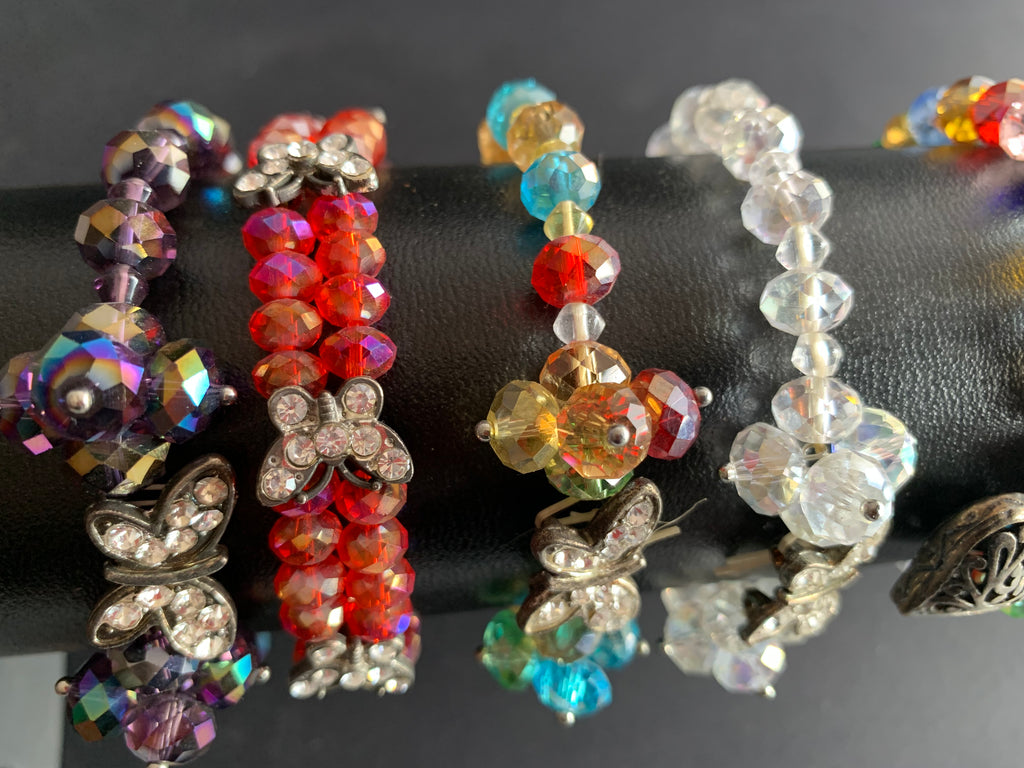 7 pcs assorted Crystal Beaded Bracelet