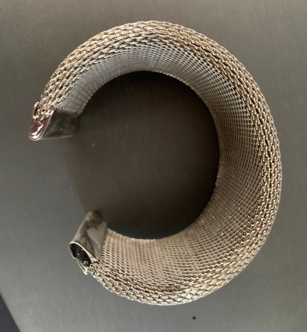 Silver Filigree Chain Cuff Bracelet