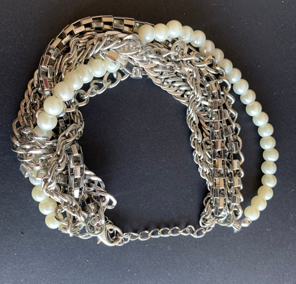 Habesha Pearl & Crystal Bracelet Set