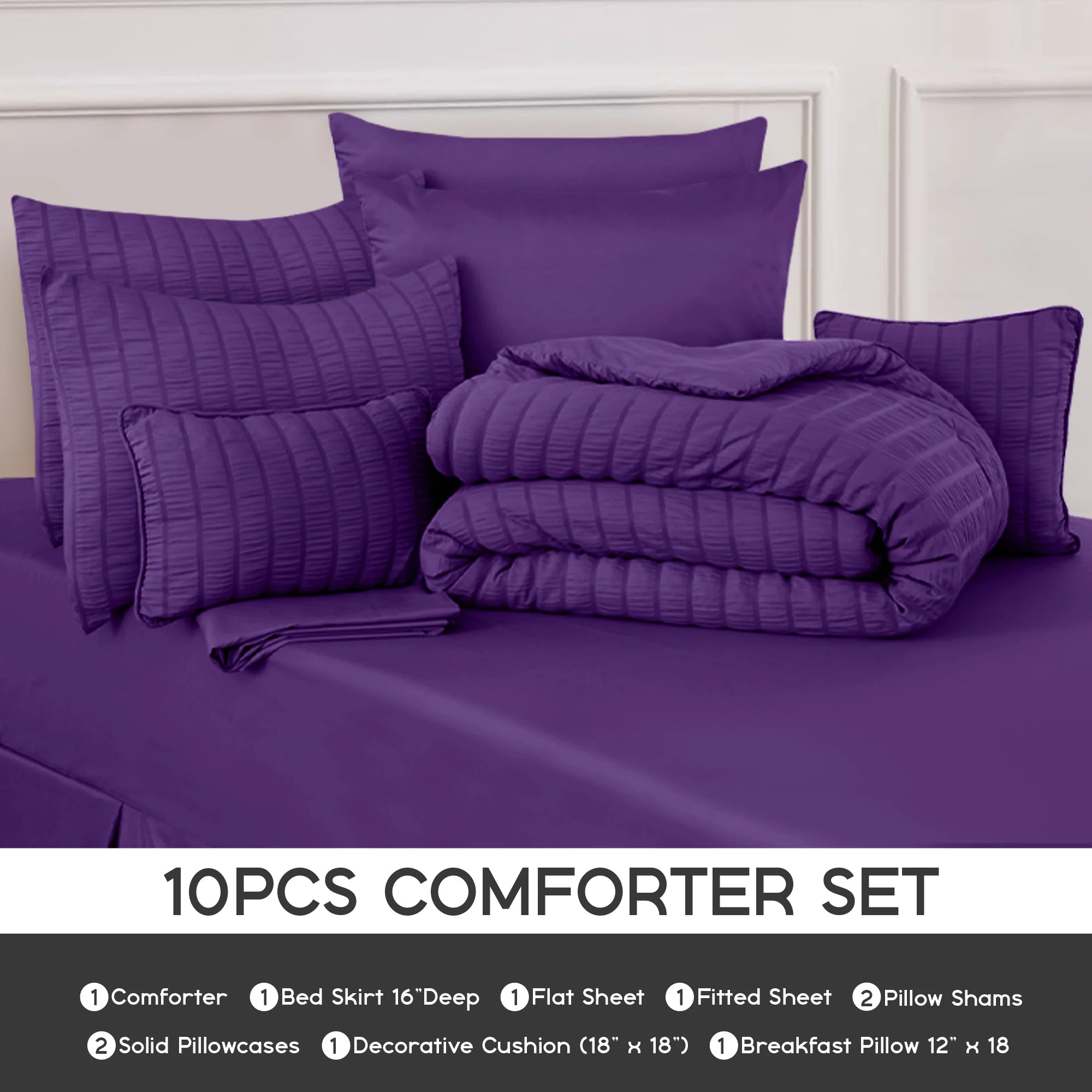 Luxury  10 Piece Comforter Set