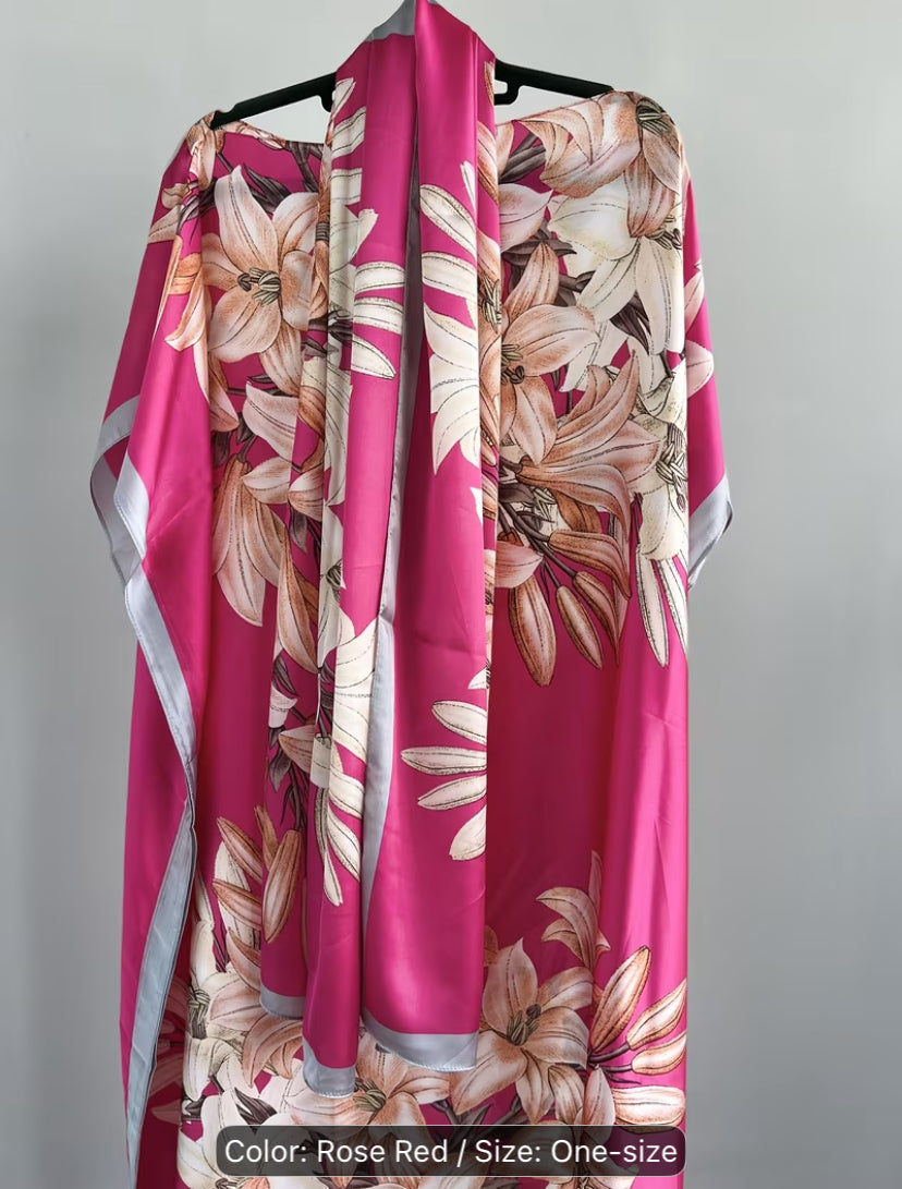 Elegant women Long dress with Scarf