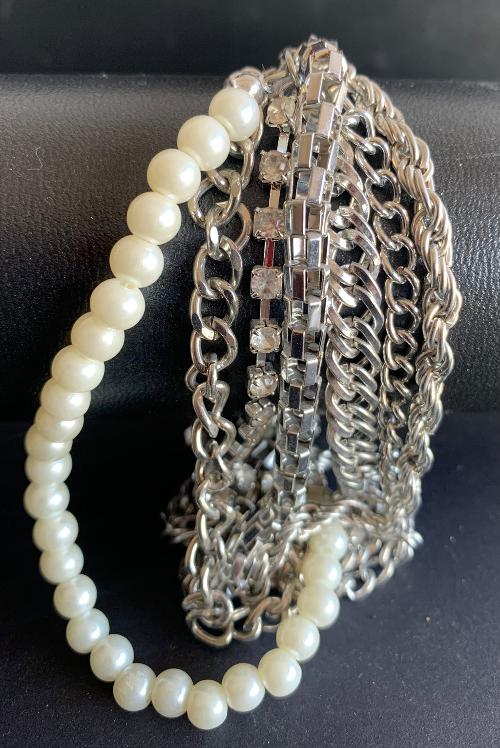 Habesha Pearl & Crystal Bracelet Set