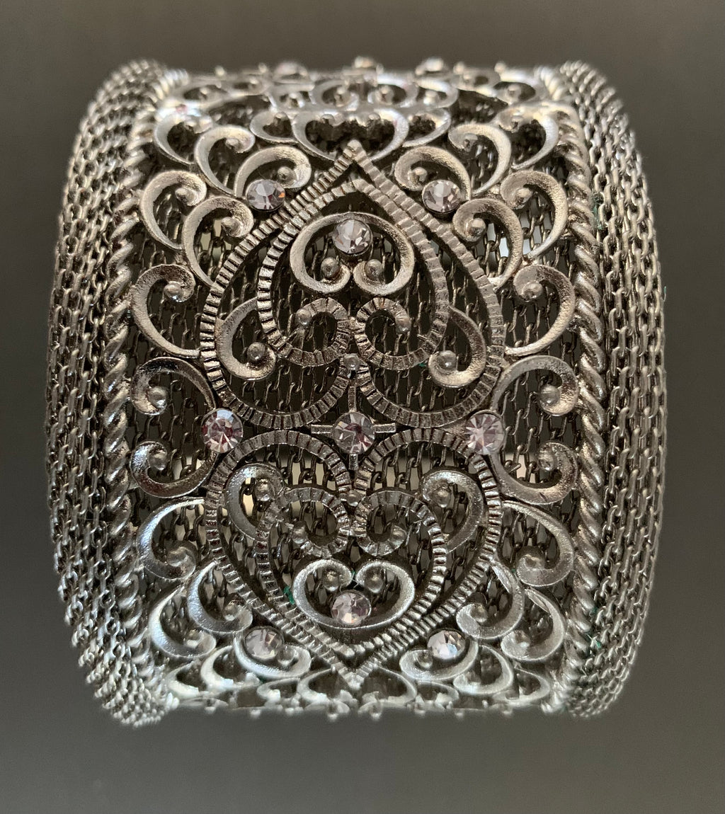 Habesha Silver Filigree Cuff Bracelet