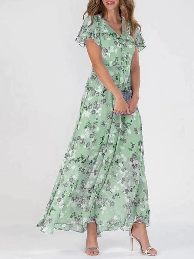 Women  Casual Chiffon Beach Long Dress