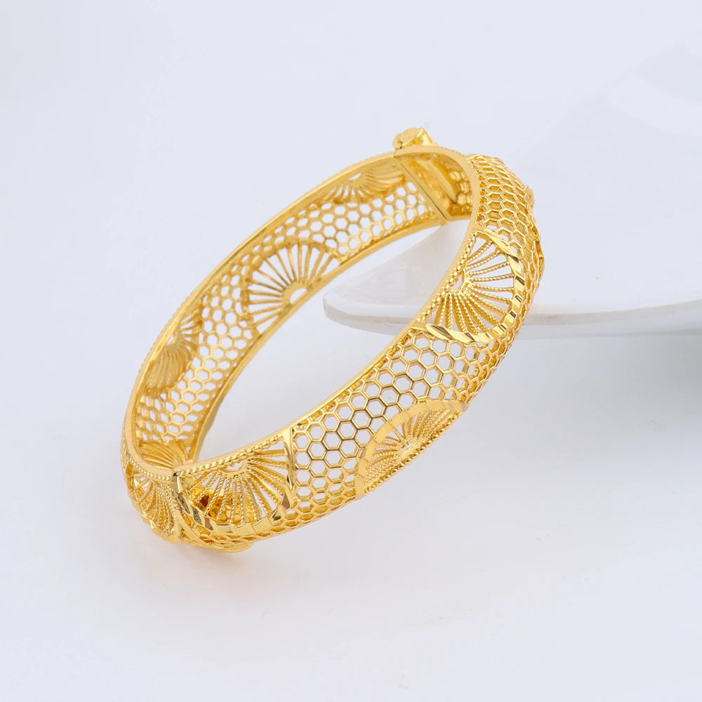 Dubai Turkish Italian Gold Plated Bangles for Women