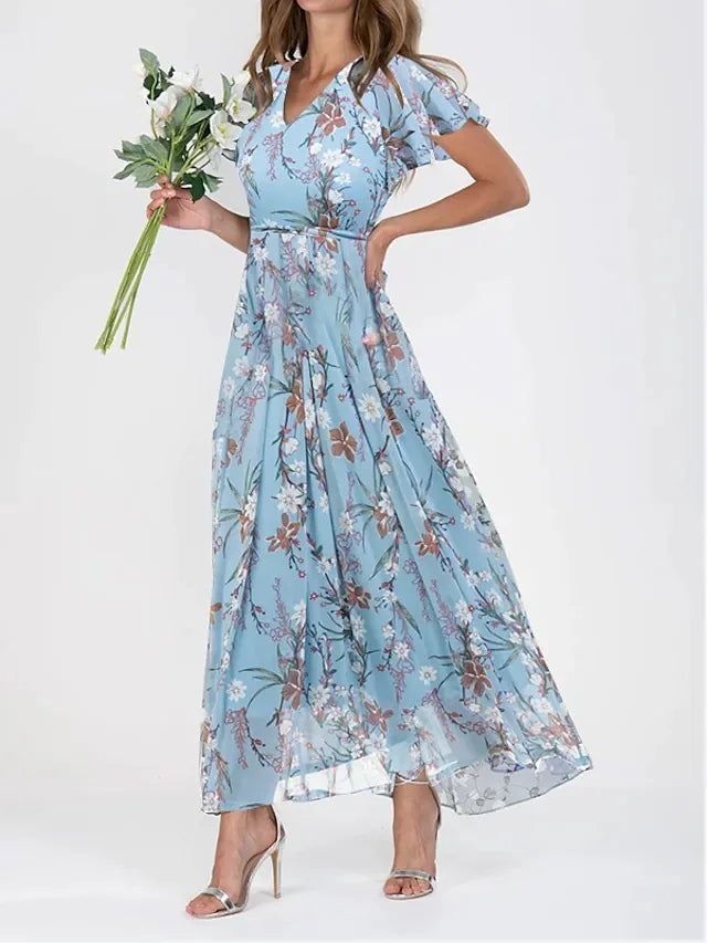 Women  Casual Chiffon Beach Long Dress
