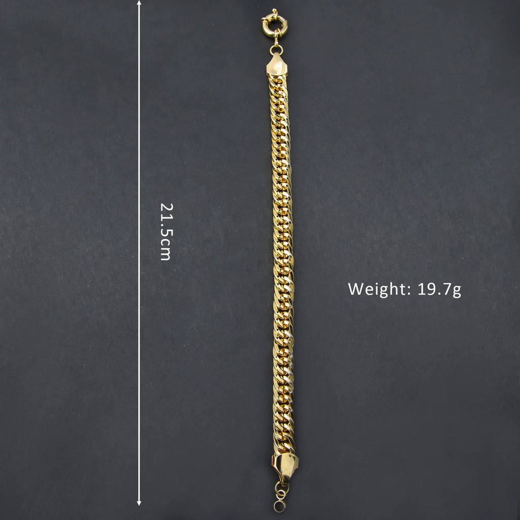 2pcs Necklace Set 18k Gold Plated  Women's Men's Vintage Jewelry