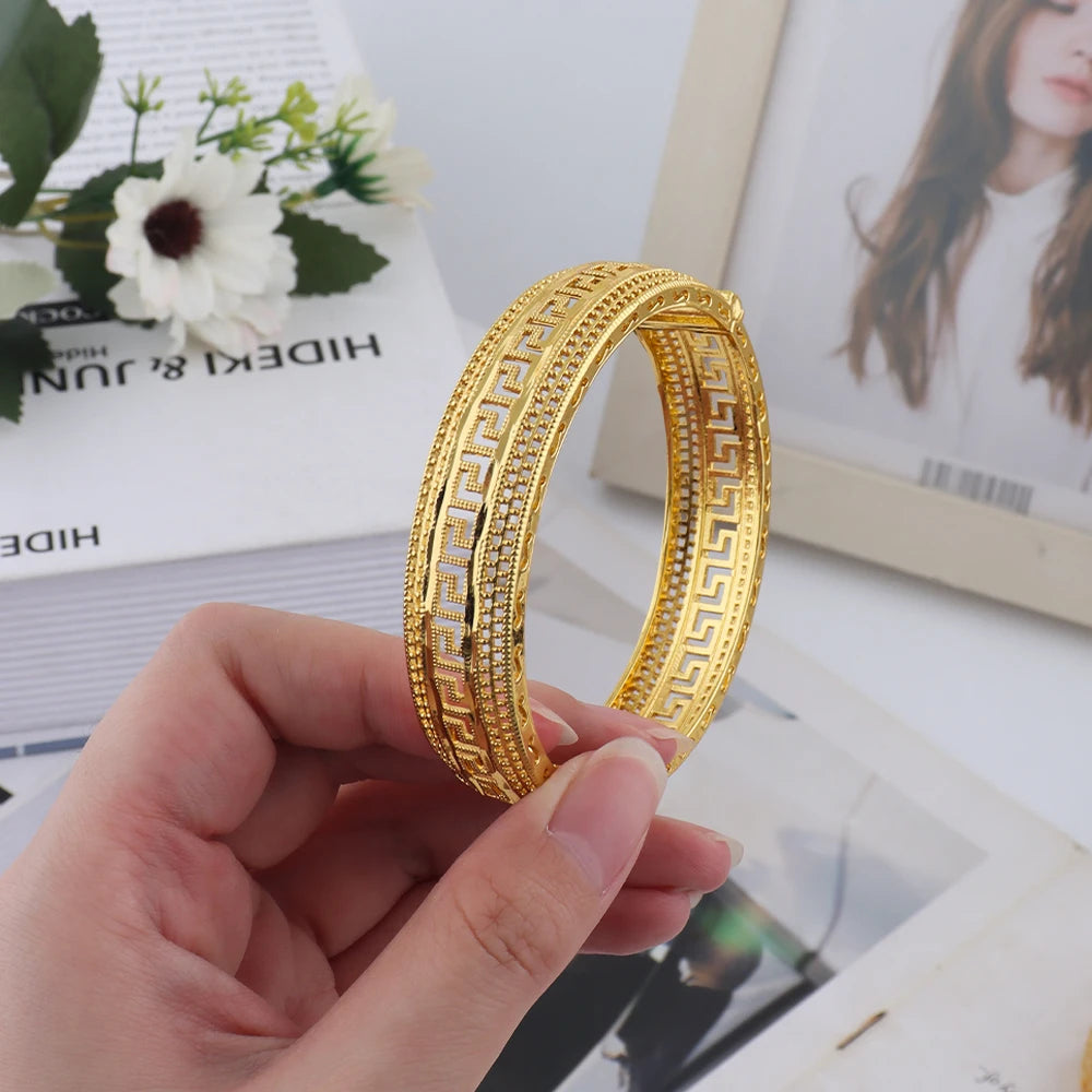 Dubai Turkish Italian Gold Plated Bangles for Women