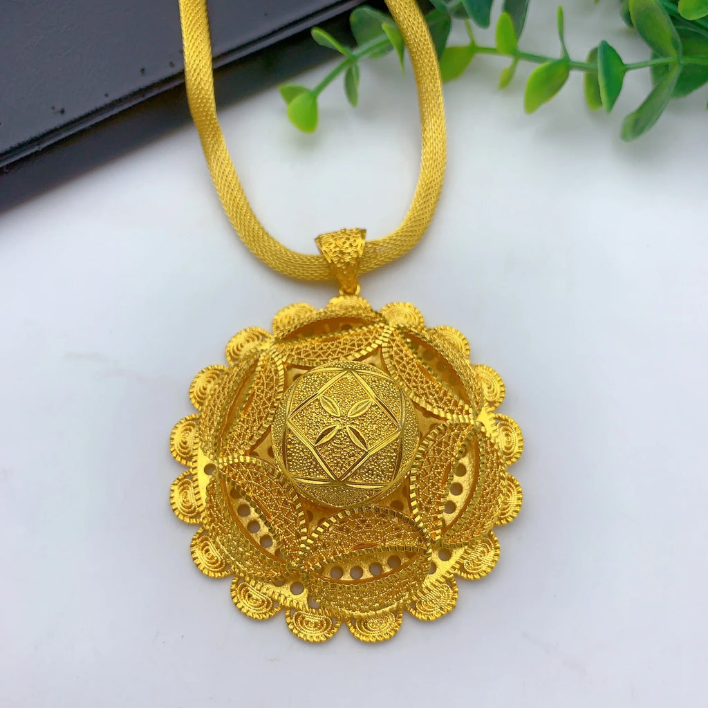 Luxury Ethiopian 24k Gold Color 6pcs Jewelry Sets