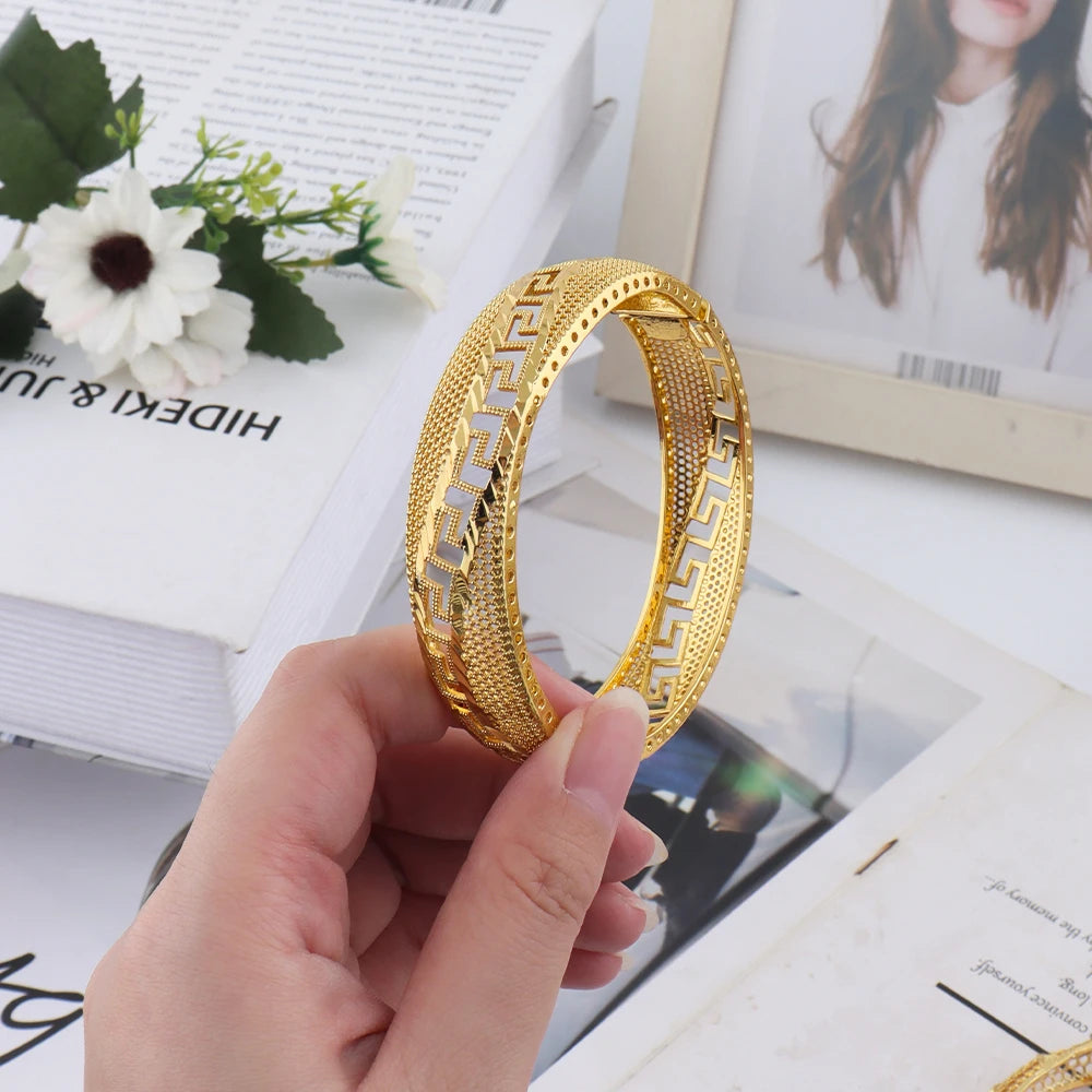Dubai Turkish Italian Gold Plated Bangles for Women