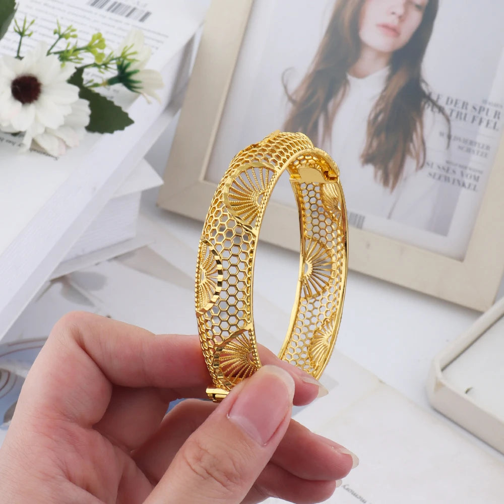 Dubai Turkish Italian Gold Plated Bangles for Women