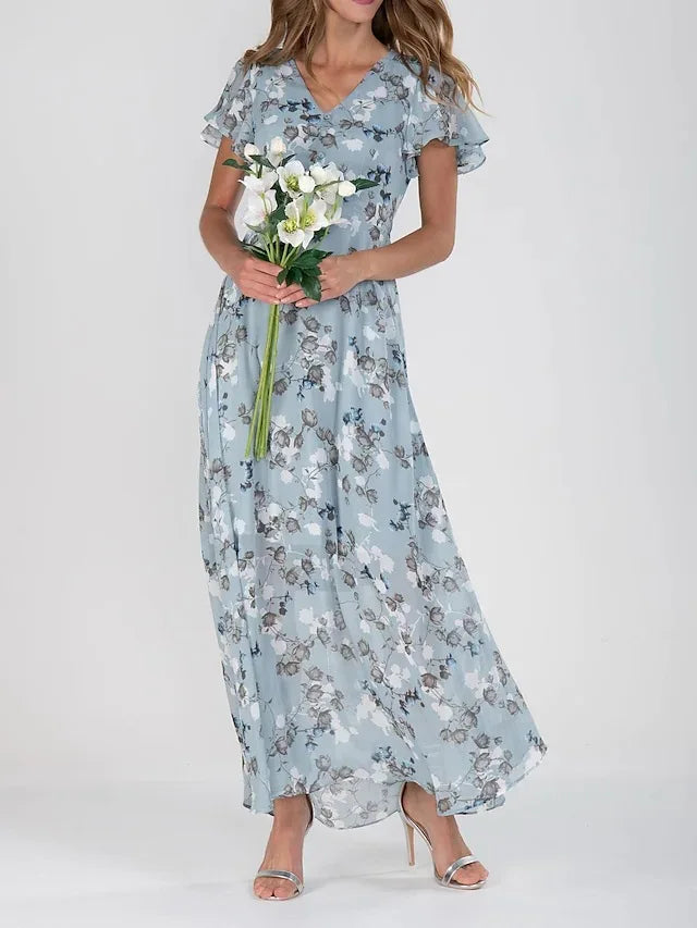 Women  Casual Chiffon Beach Long Dress