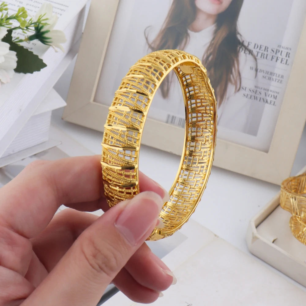 Dubai Turkish Italian Gold Plated Bangles for Women