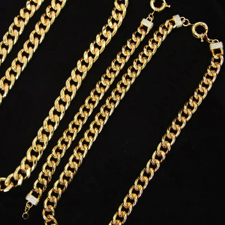 Luxury Jewelry Set 21k Gold Plated Dubai Fashion  Necklace  Women Men