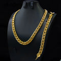 Luxury Jewelry Set 21k Gold Plated Dubai Fashion  Necklace  Women Men
