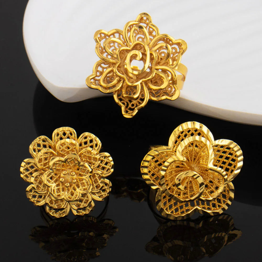 Women Ring Ethiopia Dubai Flower