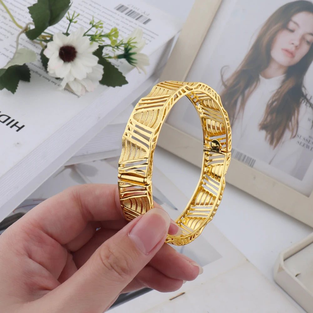 Dubai Turkish Italian Gold Plated Bangles for Women