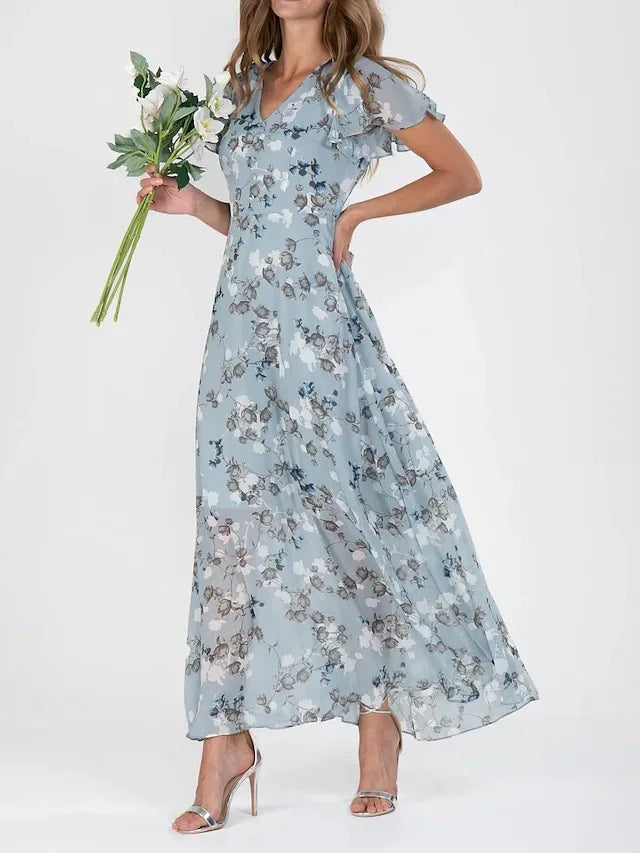 Women  Casual Chiffon Beach Long Dress