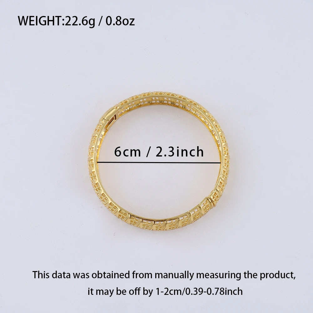 Dubai Turkish Italian Gold Plated Bangles for Women