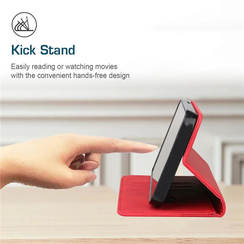 Magnetic Leather Book Case Wallet Bags