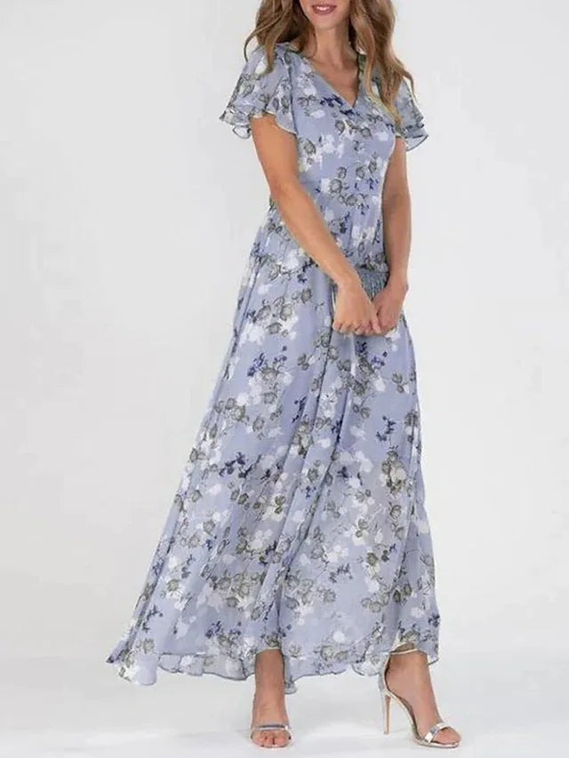Women  Casual Chiffon Beach Long Dress