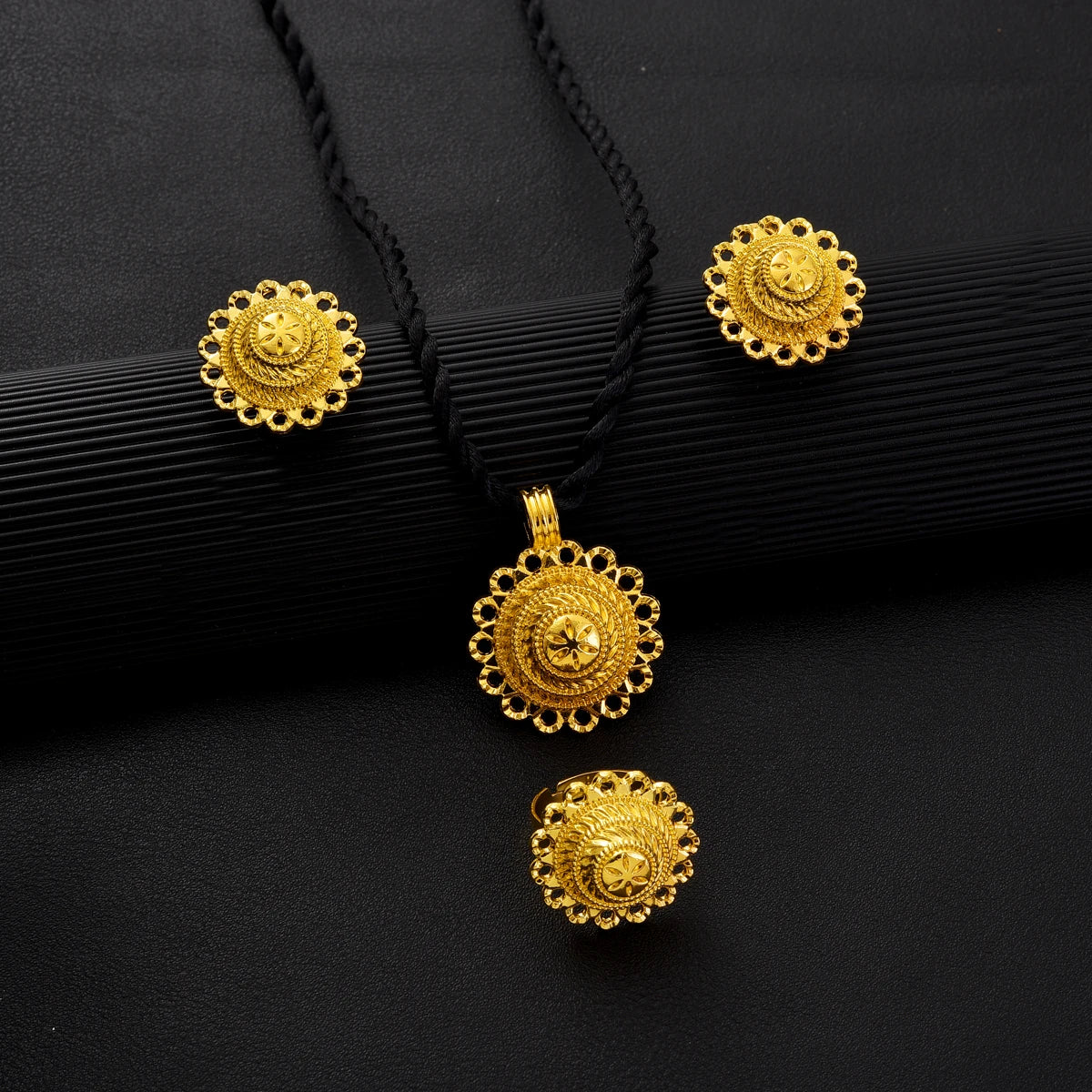 Ethiopia Eritrea Gold Color Jewelry Set