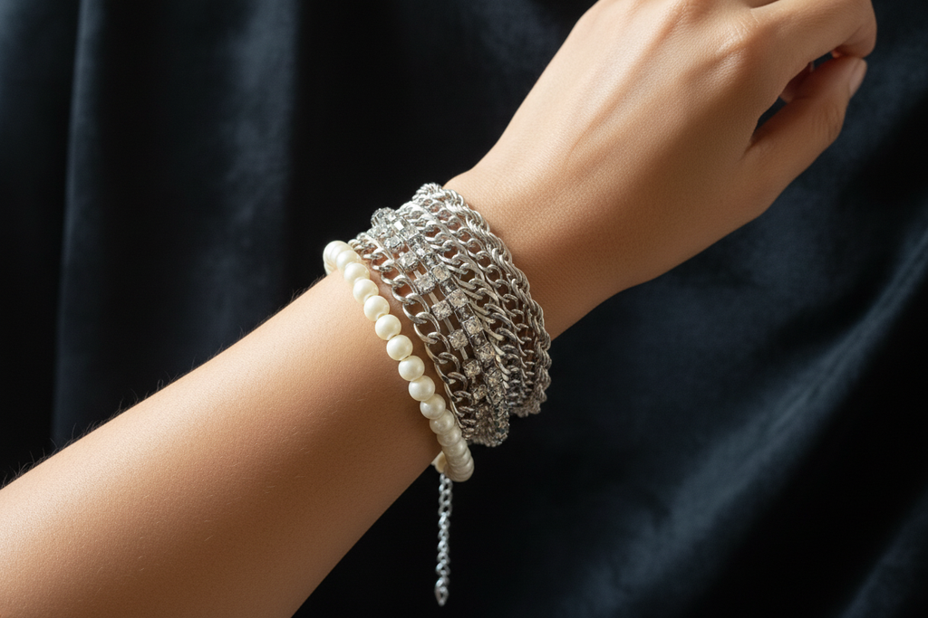 Elegant Habesha Bracelet Set on Wrist