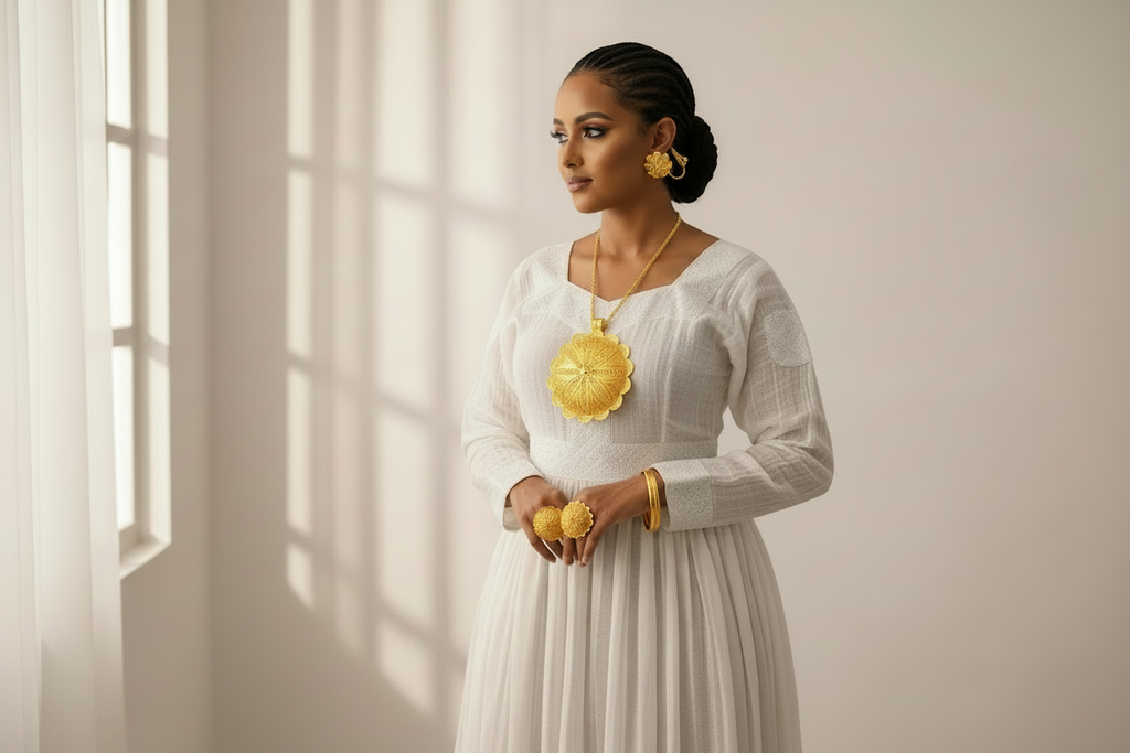 Habesha Woman Model - Clip-On Earrings