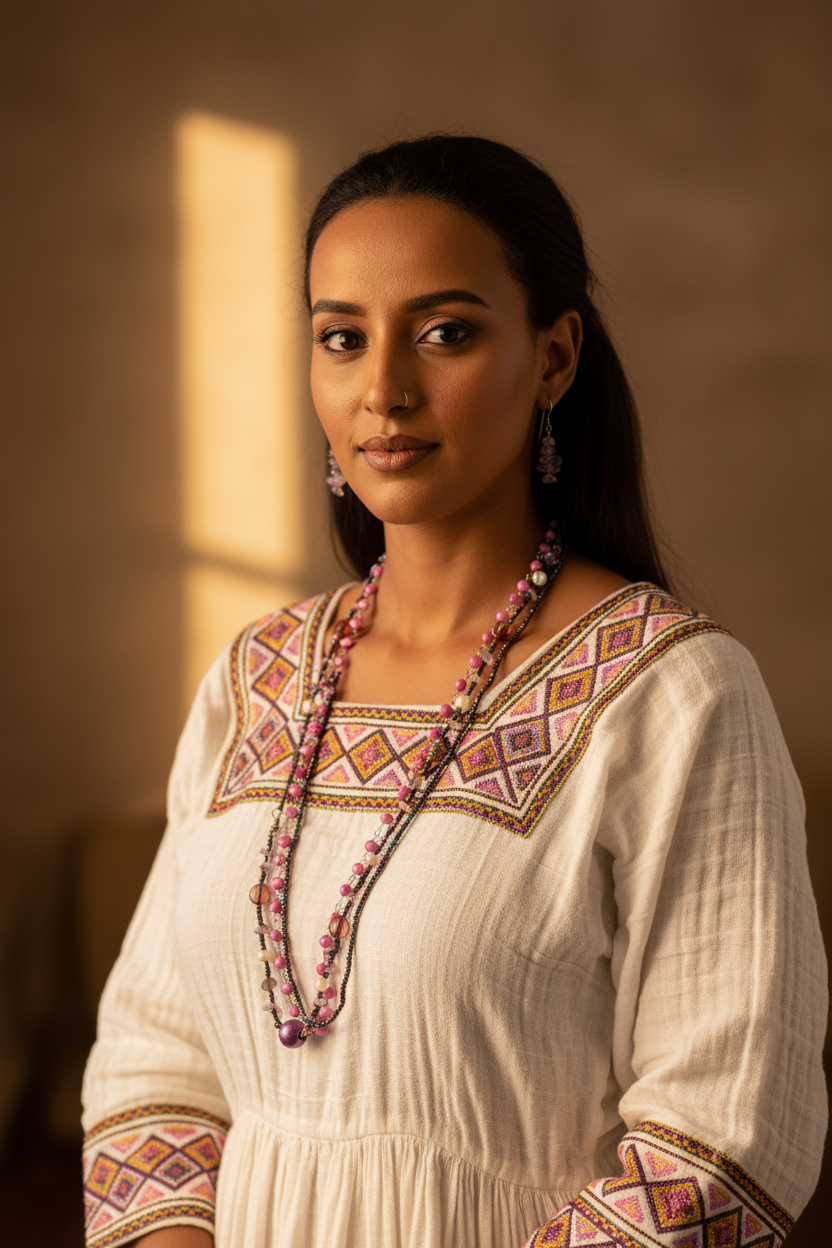 Habesha Woman Necklace & Earrings