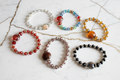 6 pcs Crystal Focal Bead Bracelet