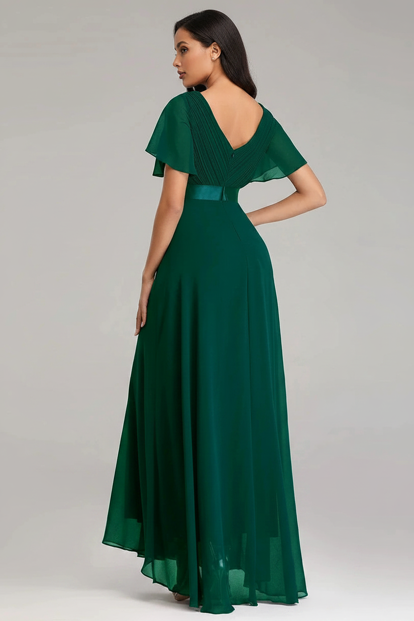 Women's Long Dresses Elegant Green Tulle Evening Dress with Sequins Plus Size Formal Party Gown